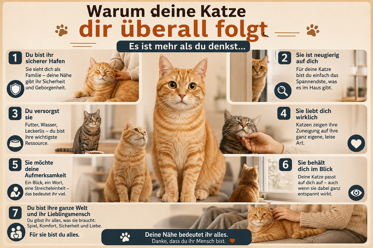 Warum folgt mir meine Katze überall hin?