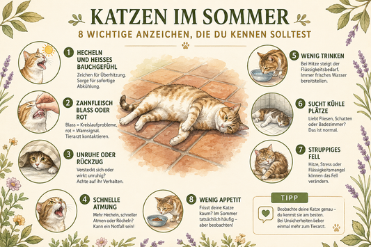 Hitze bei Katzen: 8 Warnzeichen, die du im Sommer nicht ignorieren solltest