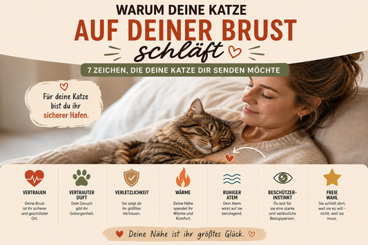 Warum deine Katze auf deiner Brust schläft