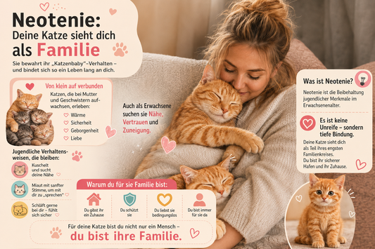 Neotenie: Warum deine Katze dich als Familie sieht